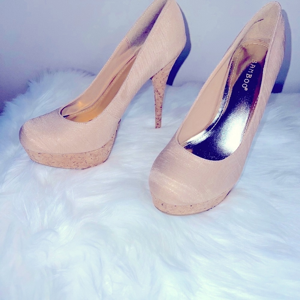 Bamboo Colada-35 Women Platform Heels - Tan